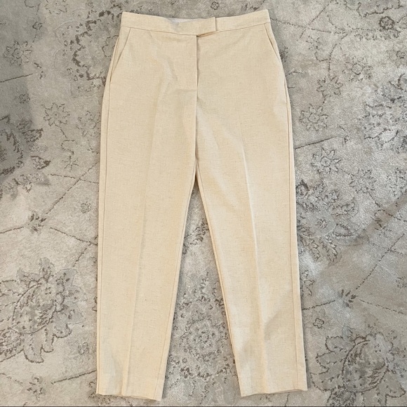 Mango Suit Dress Trousers in Heathered Butter Cream/Yellow Size 6 - Picture 2 of 10